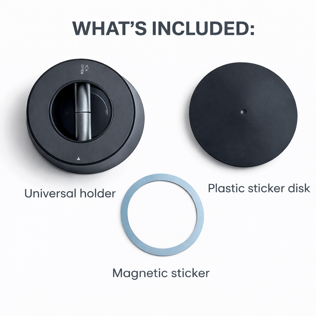 Universal Magnetic Phone Holder + FREE Desk Stand