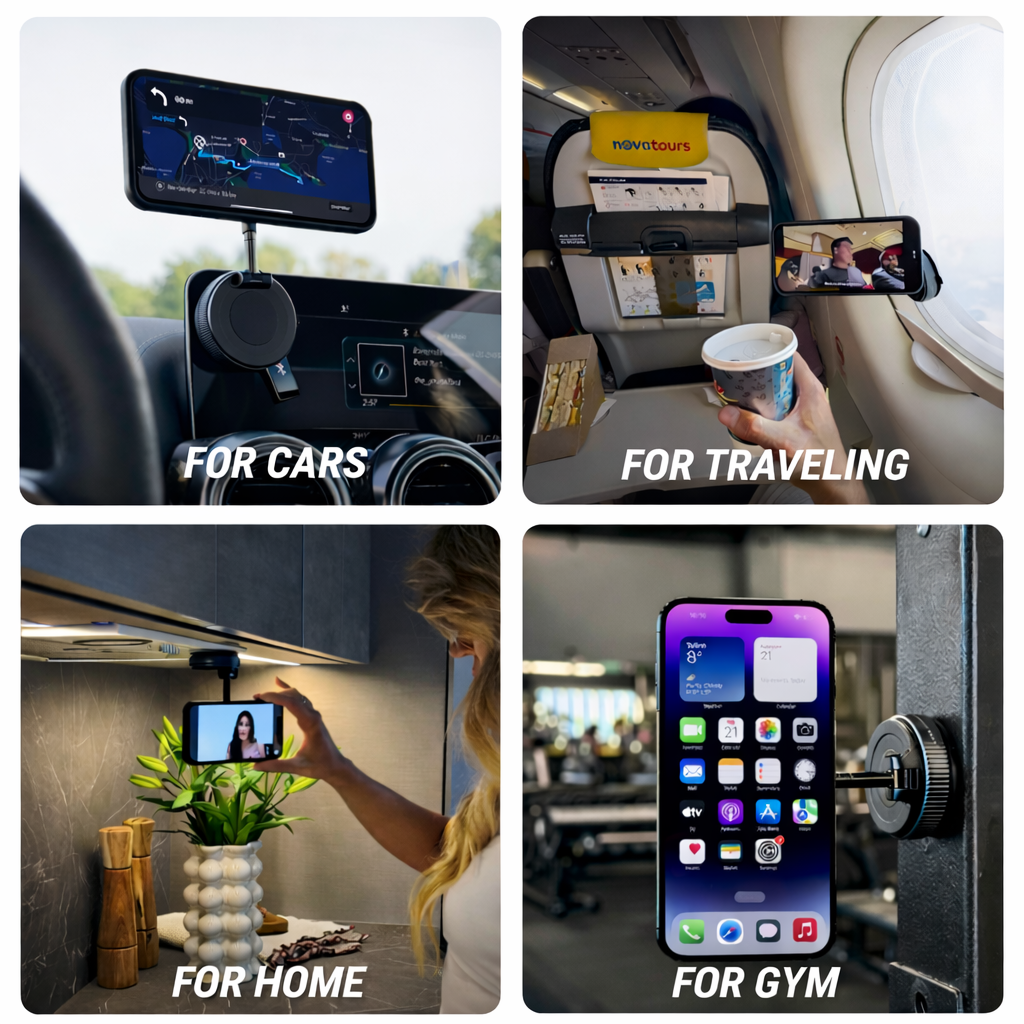 Universal Magnetic Phone Holder + FREE Desk Stand